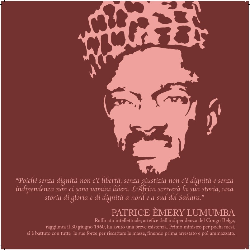 pagina del calendario solidale 2014 dedicata al presidente Lumumba 