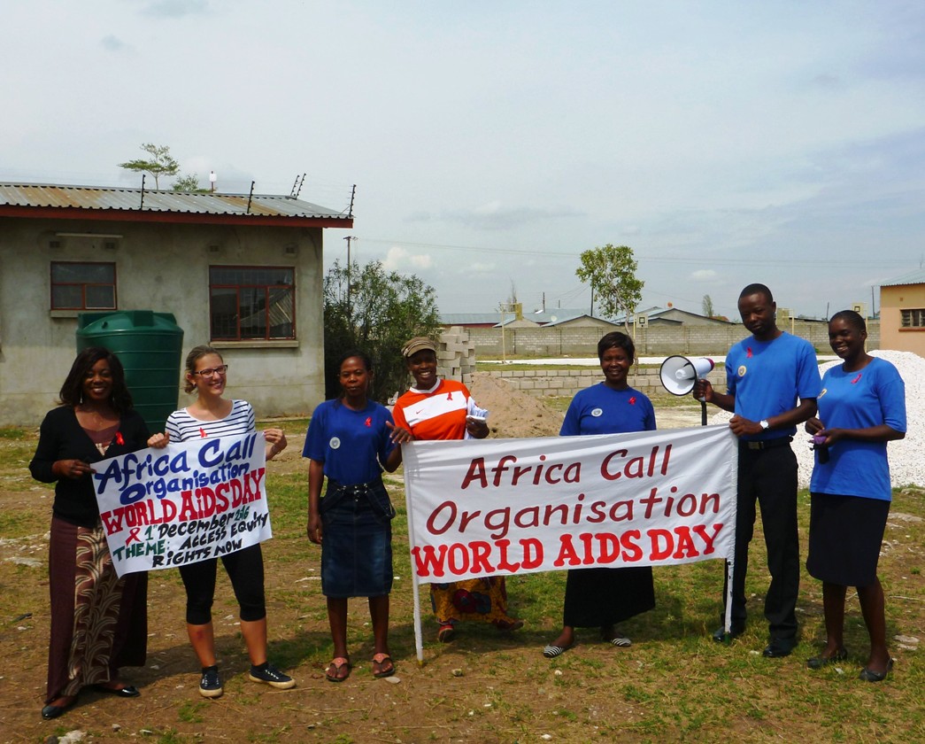 Batrice e le collaboratrici al World AIDS Day in Zambia