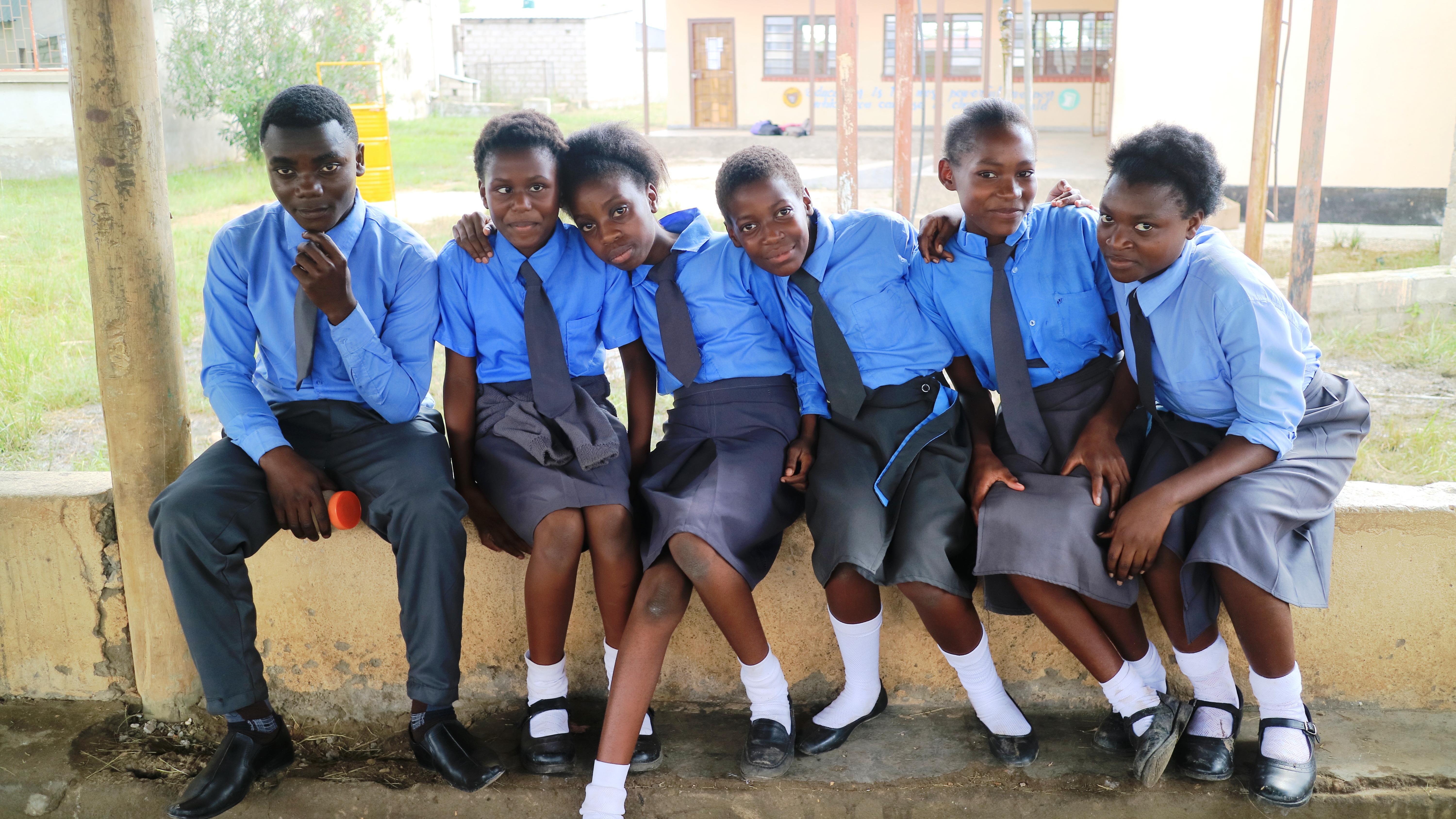 alunni della classe 9 della Scuola Shalom di Kanyama in Zambia