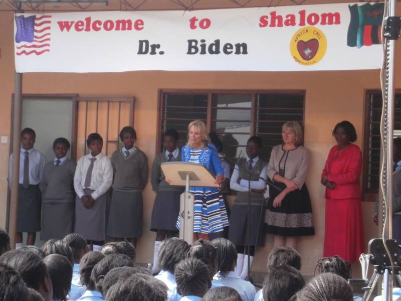 Jill Biden at Shalom Community School Zambia